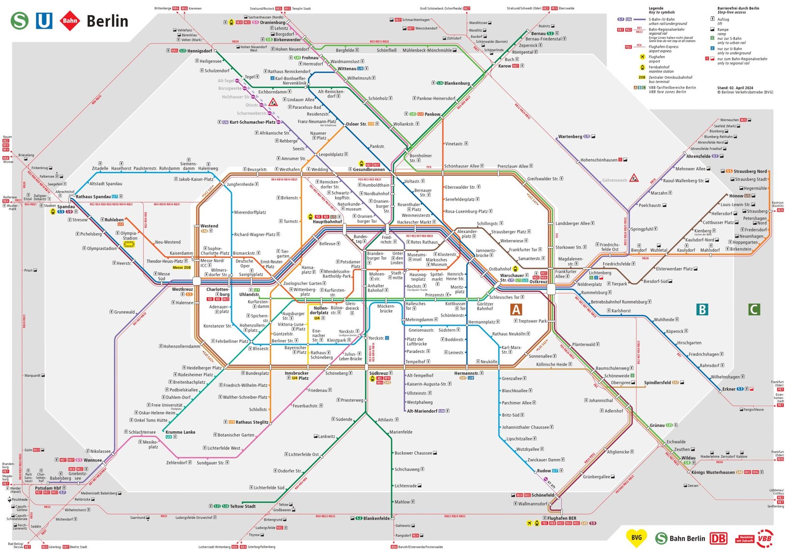 Berlin UBahn map