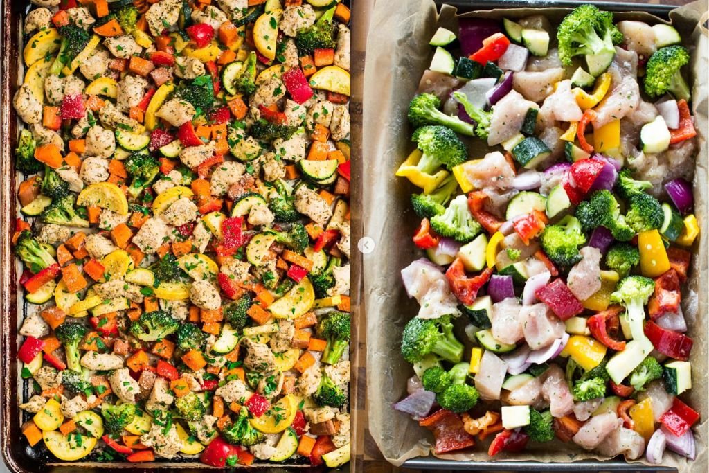 Sheet pan chicken and veggies