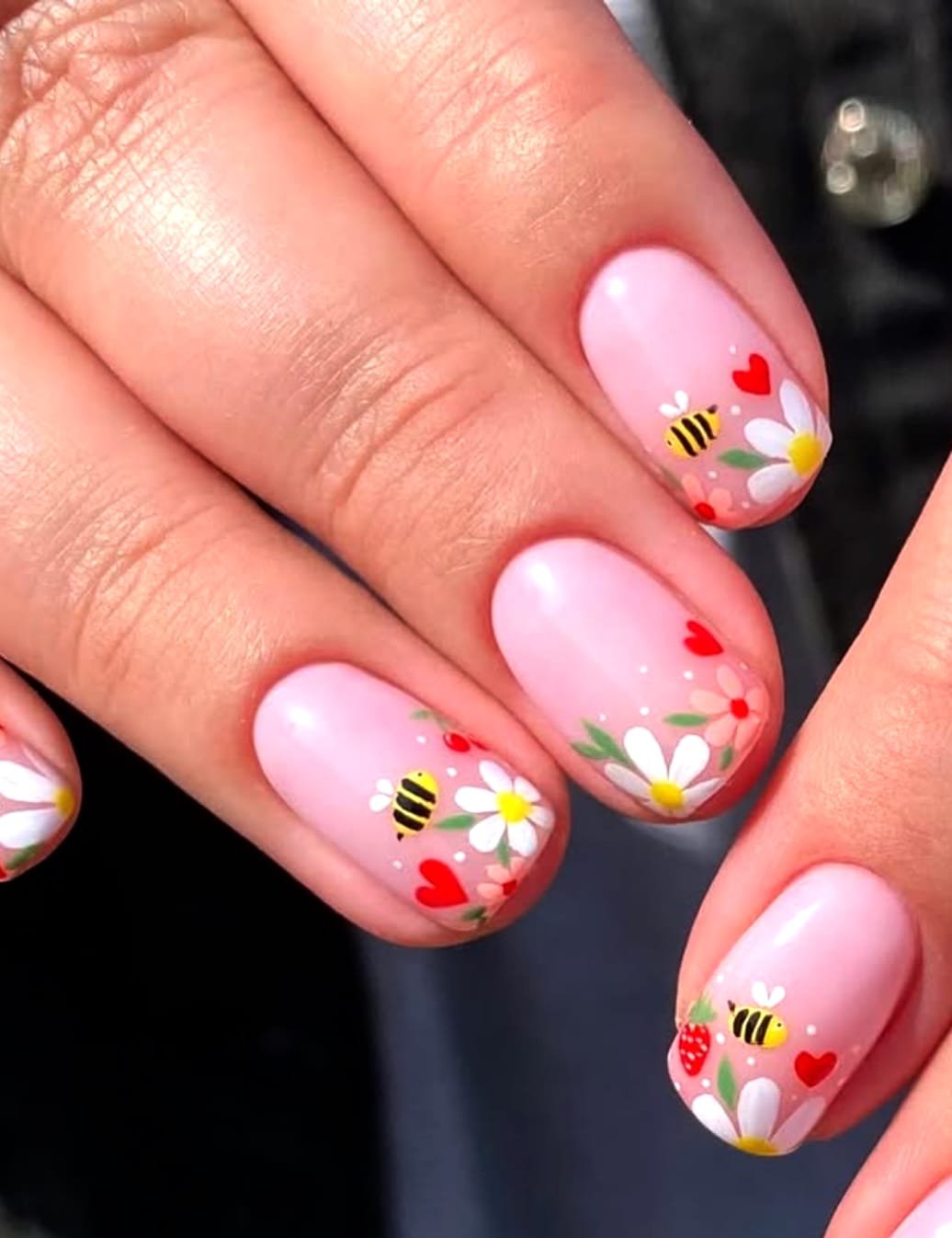 Sweet and playful nail art design