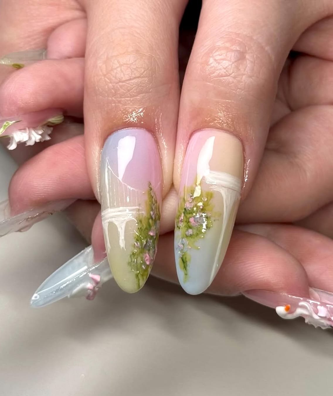 Opulent Swan: 3D Spring Nail Art