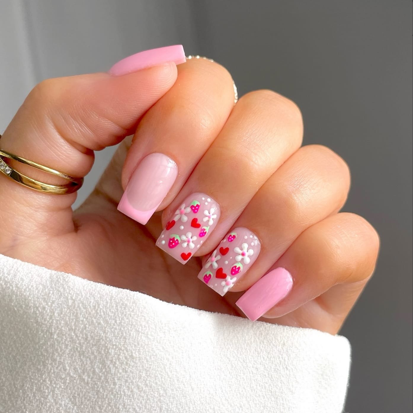 Strawberry Bloom: Spring Nail Art