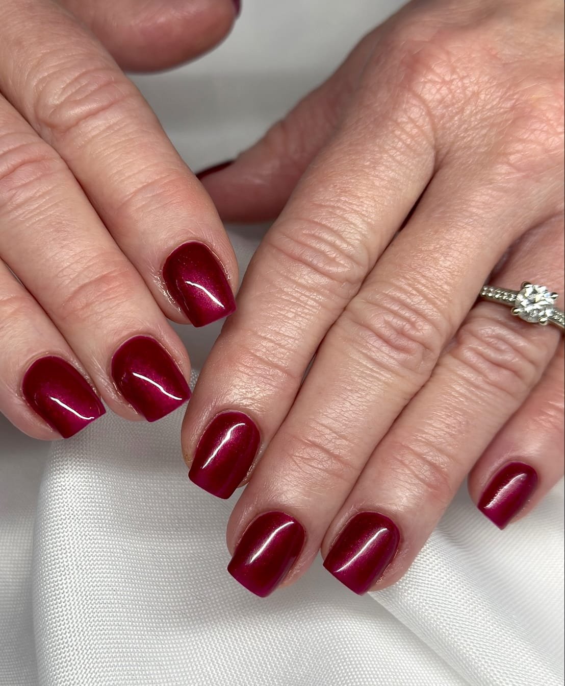 Ruby Romance: Cat Eye Nails