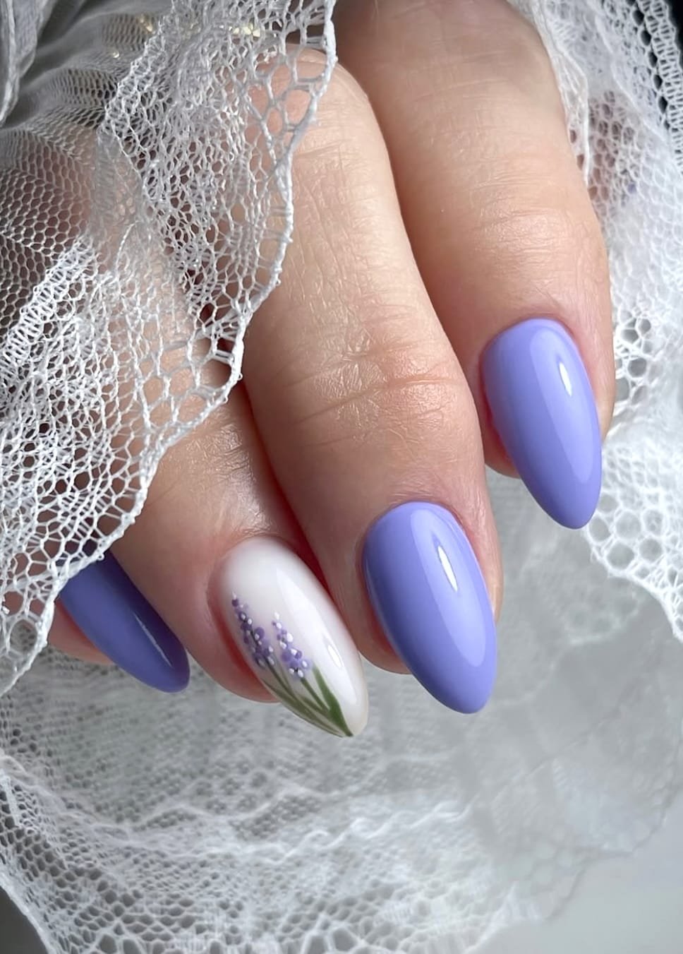 Lavender Lace: Spring Nail Art