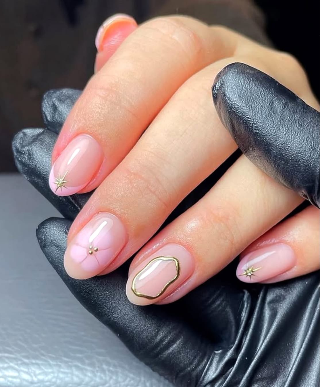 Pink base with gold embellishments