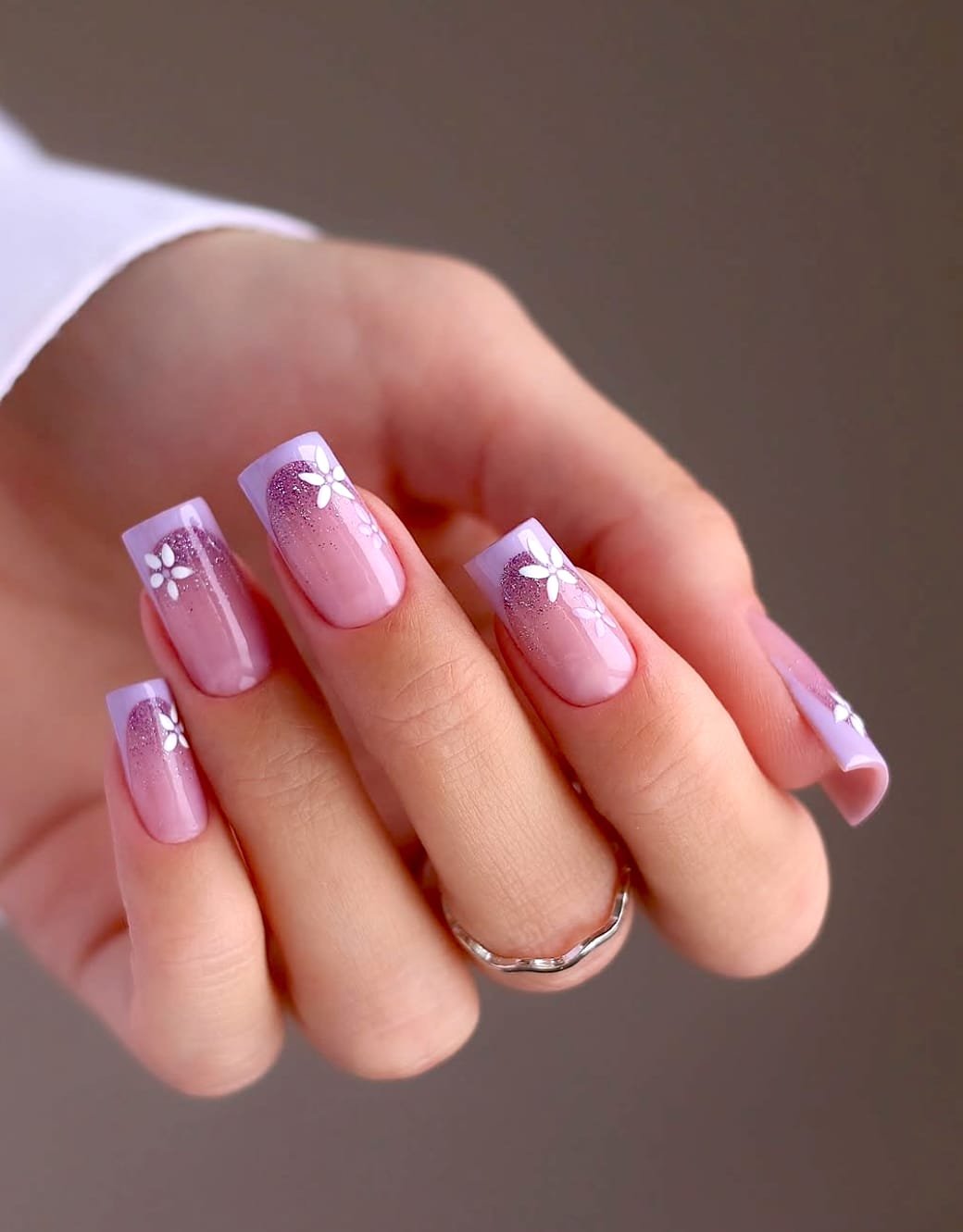 Lavender Bloom: Spring French Tips