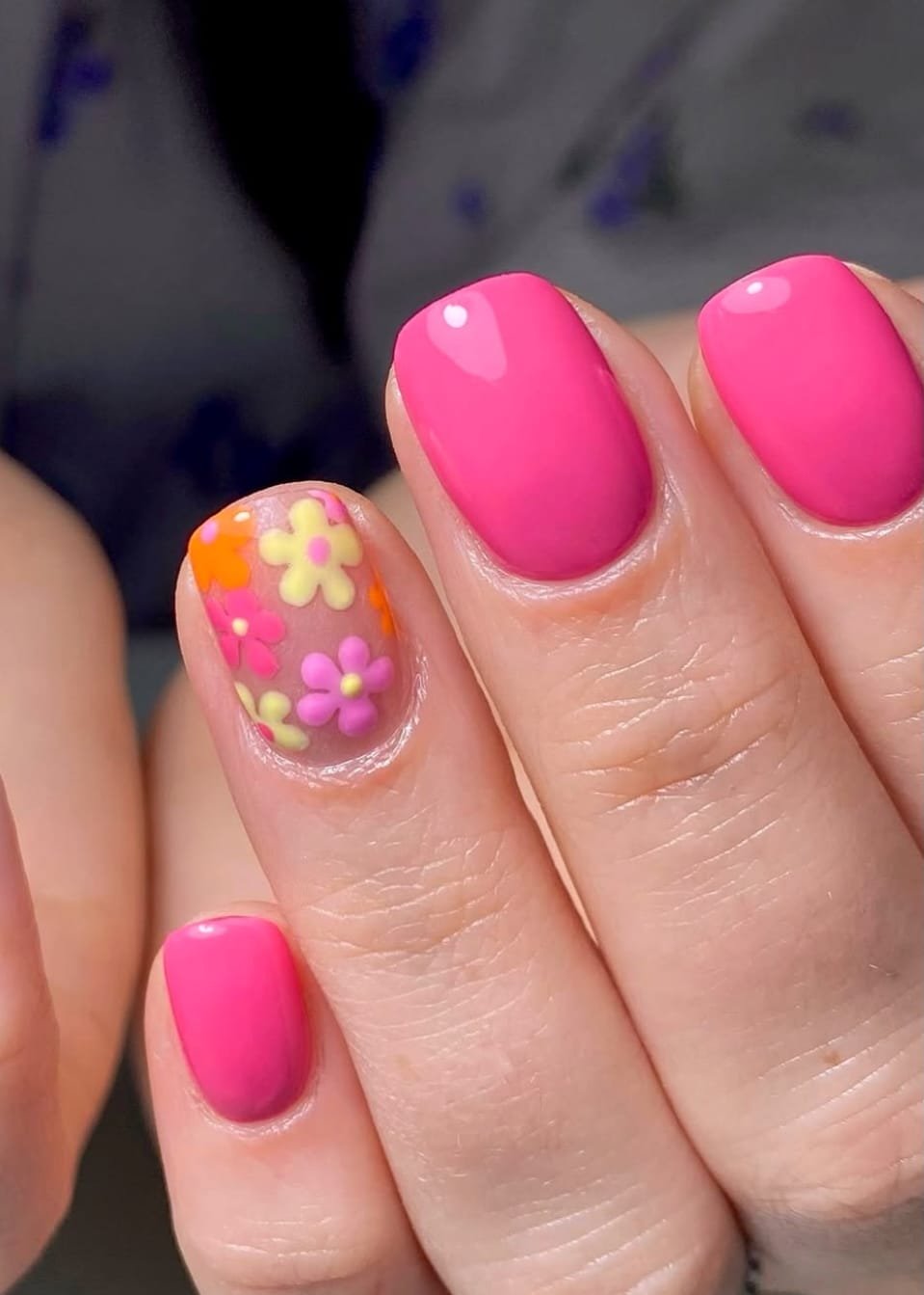 Pop of Petals: Spring Bright Nails