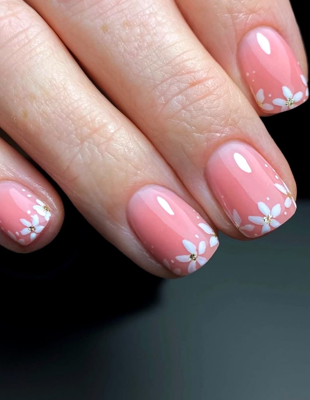 Gradient Bloom: Spring Floral Nails