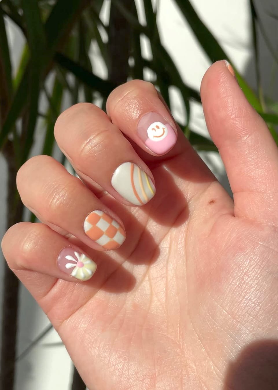 Happy Checkers: Playful Nail Art