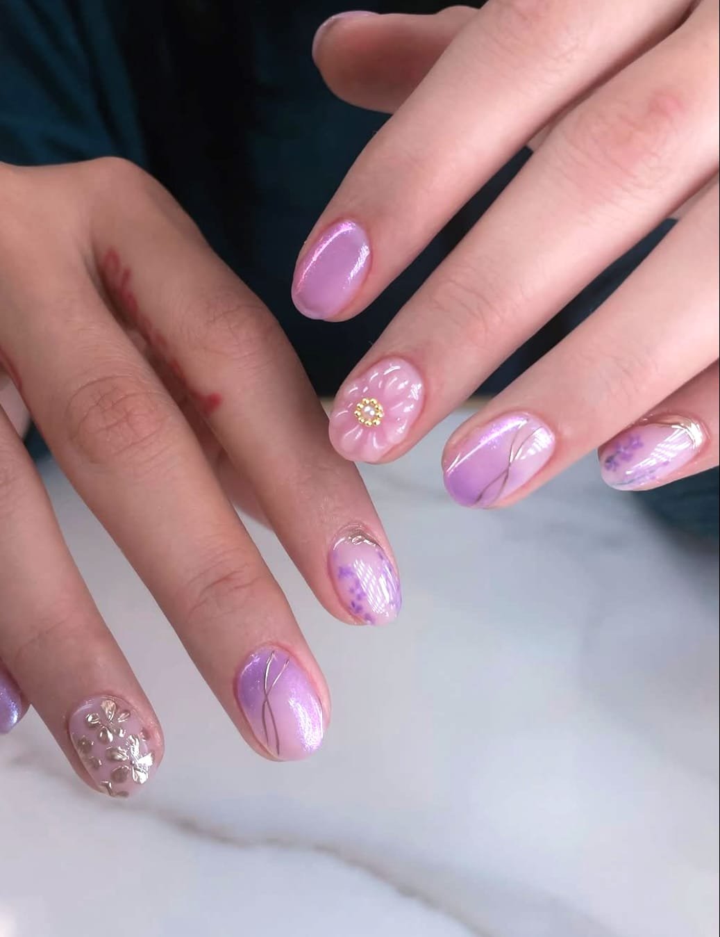 Lilac Petals: Spring Nail Art