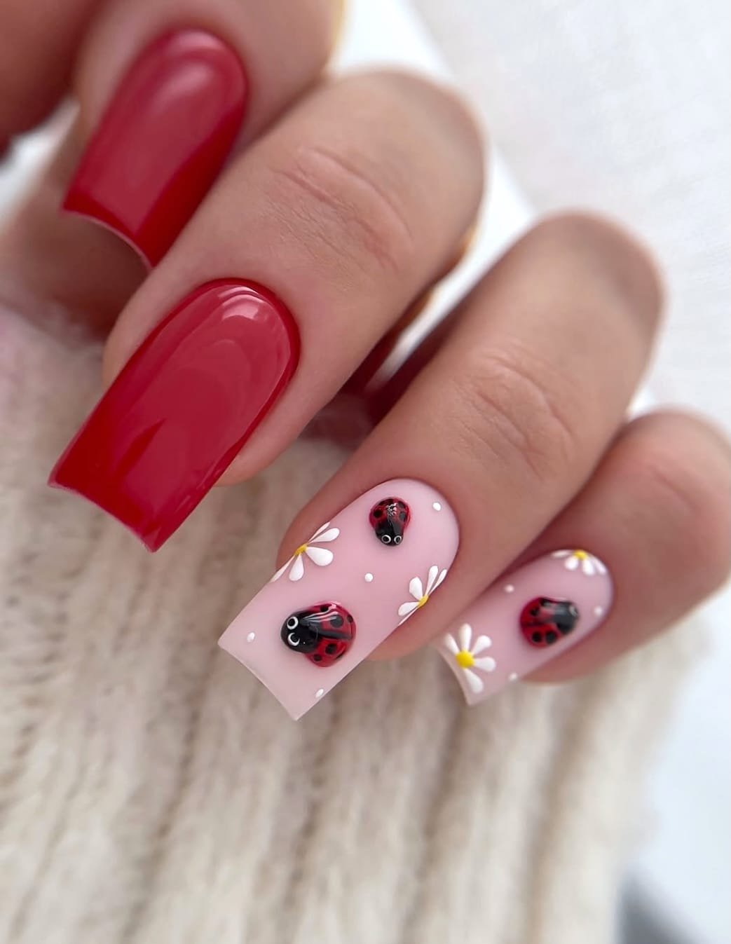 Lucky Ladybugs: Spring Nail Art