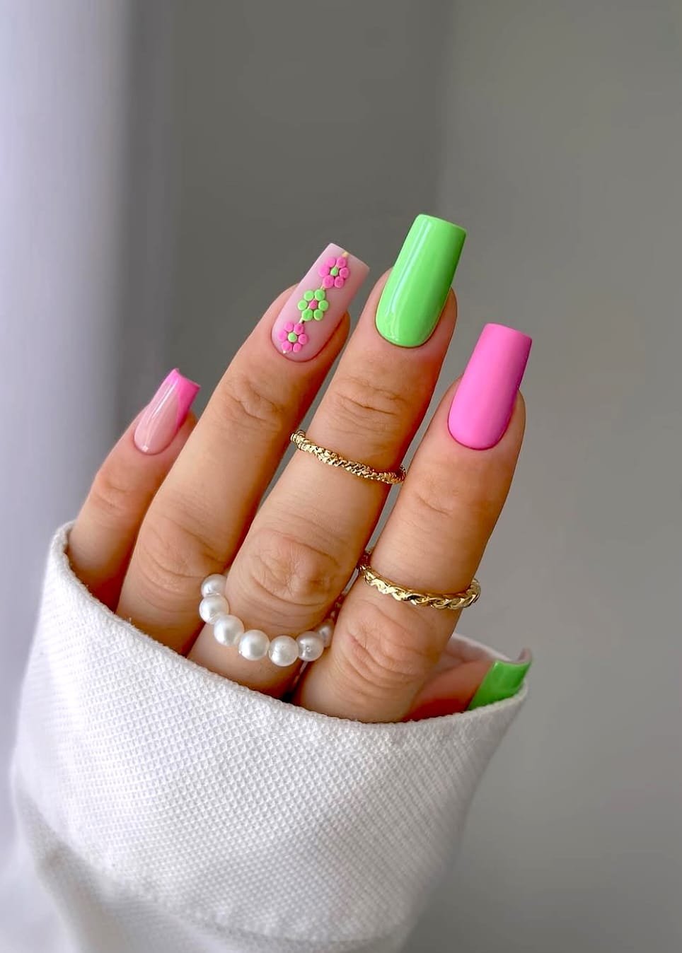 Neon Bloom: Spring Nail Art