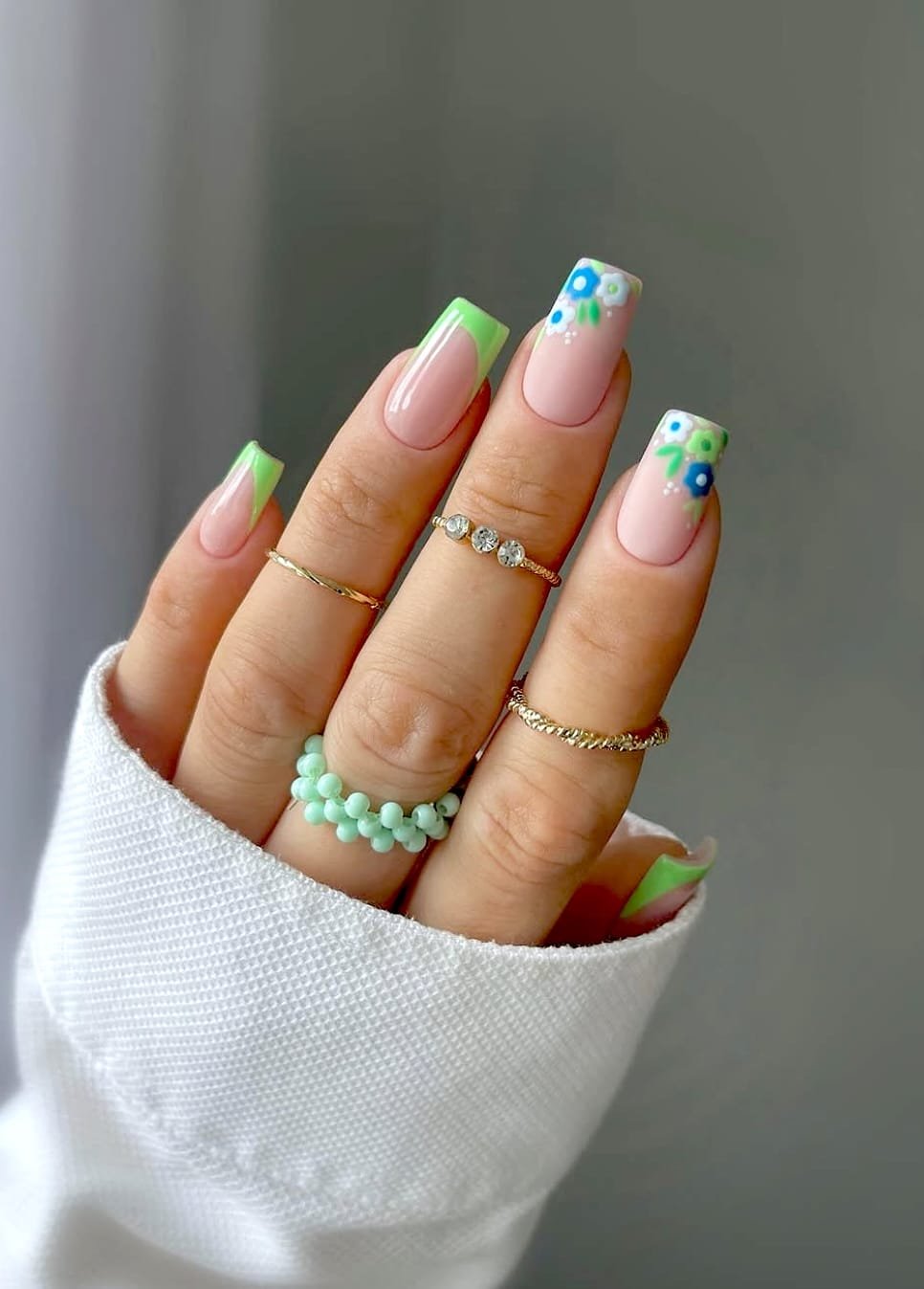 Green Bloom: Spring Nail Art