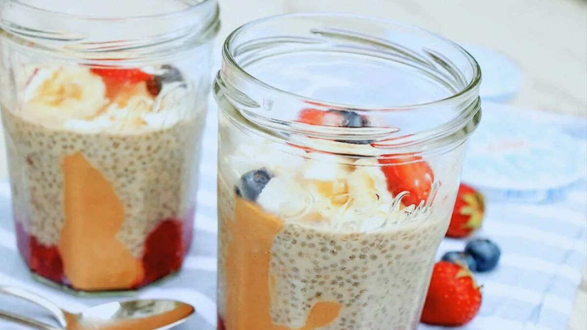 Peanut Butter and Jelly Chia Pudding