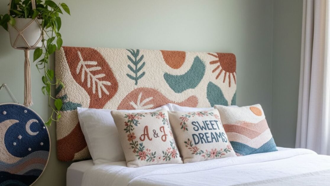 Punch Needle Room Decor - Bedroom