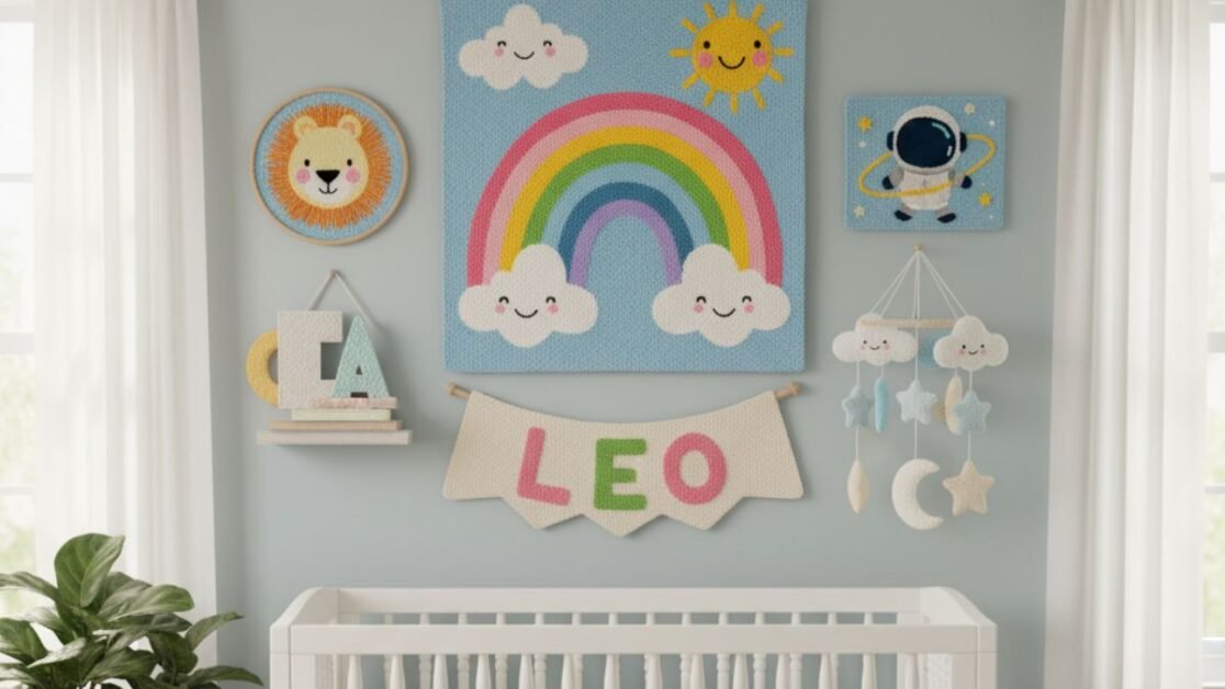 Punch Needle Room Decor - Nursery or Kid's Room