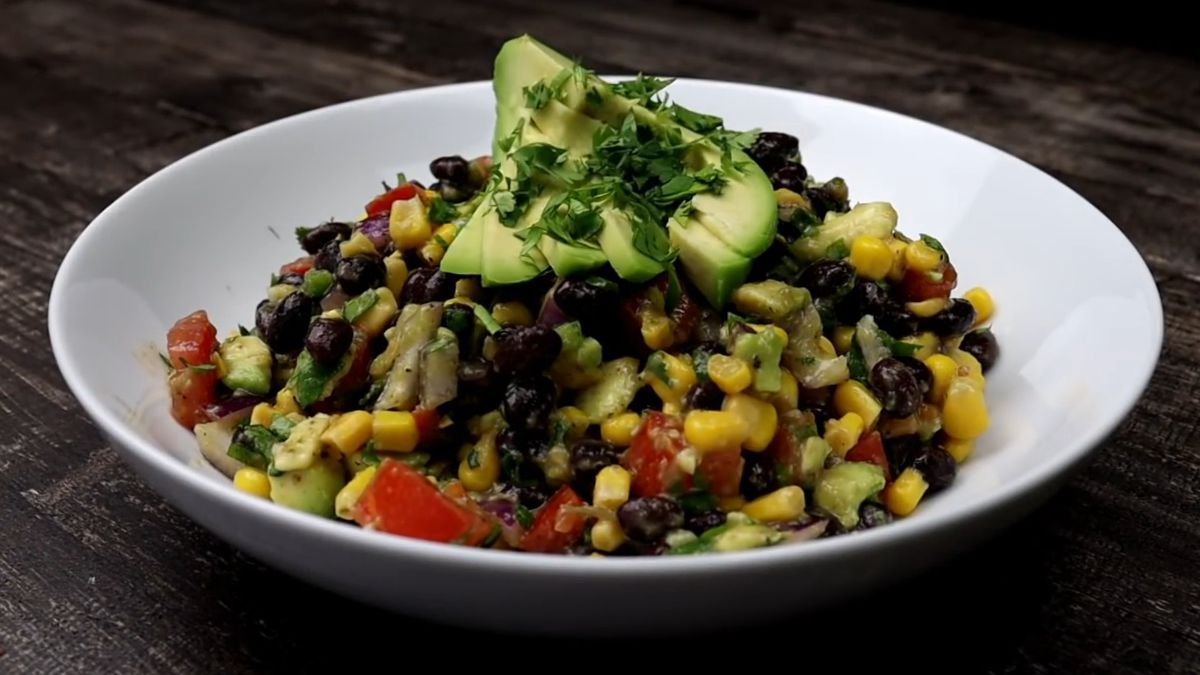 Salad with Black Beans, Corn, and Avocado