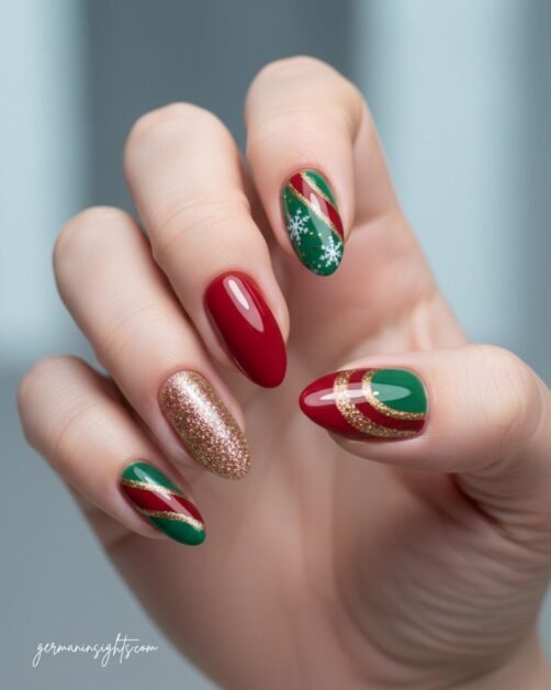 Classic Christmas Nails