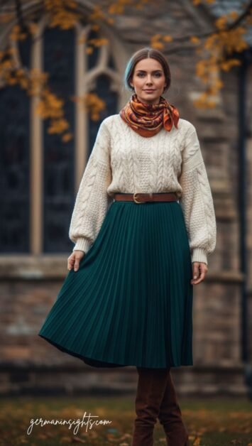 Classy Fall Church Outfit Idea for Women