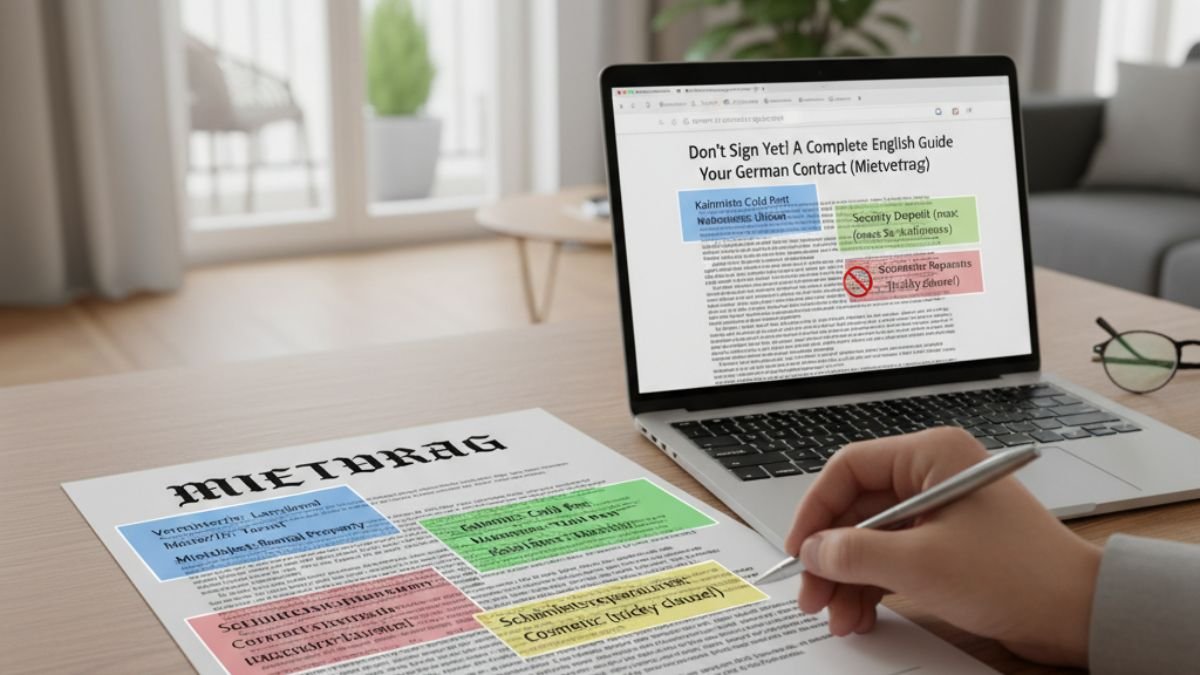 Mietvertrag German rental contract English explanation