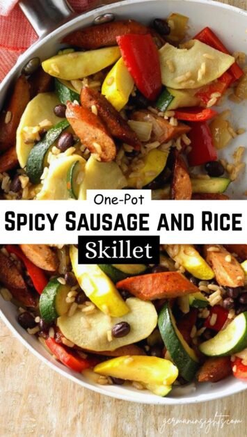 One-Pot Spicy Sausage and Rice SkilletÂ