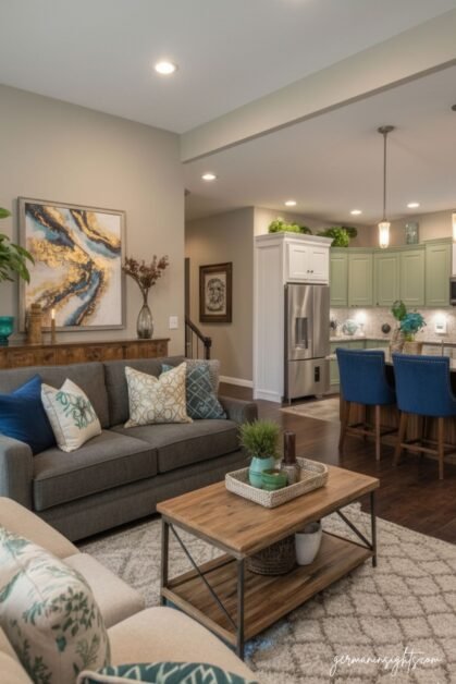 Semi-Open Plan Kitchen and Living Room Ideas