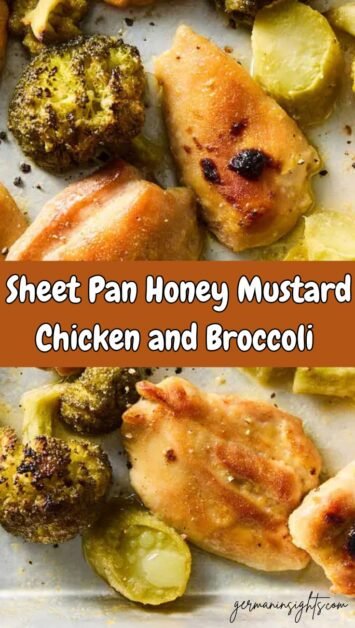 Sheet Pan Honey Mustard Chicken and BroccoliÂ