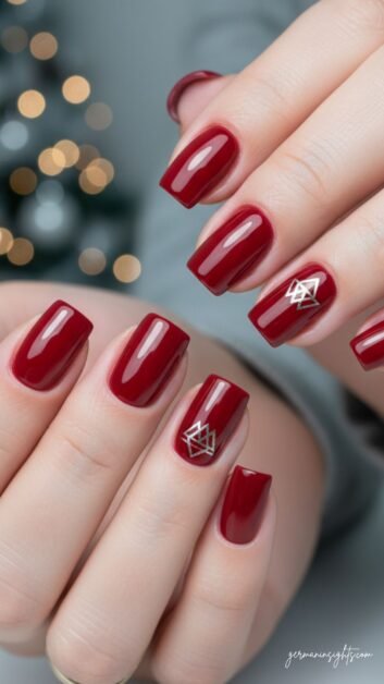 Classic Short Square Nails: The Perfect Holiday Manicure
