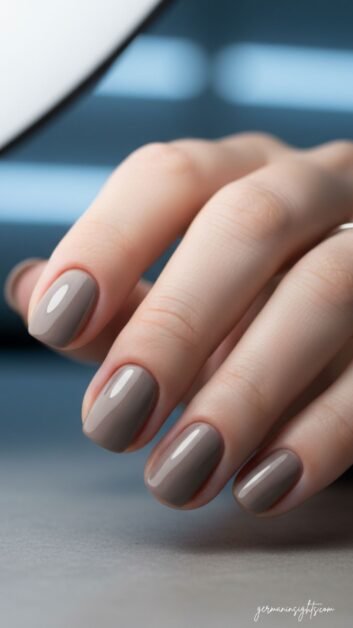 Classic round shape - Simple Holiday Nails