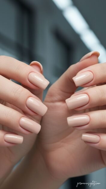 Classic square shape - Simple Holiday Nails