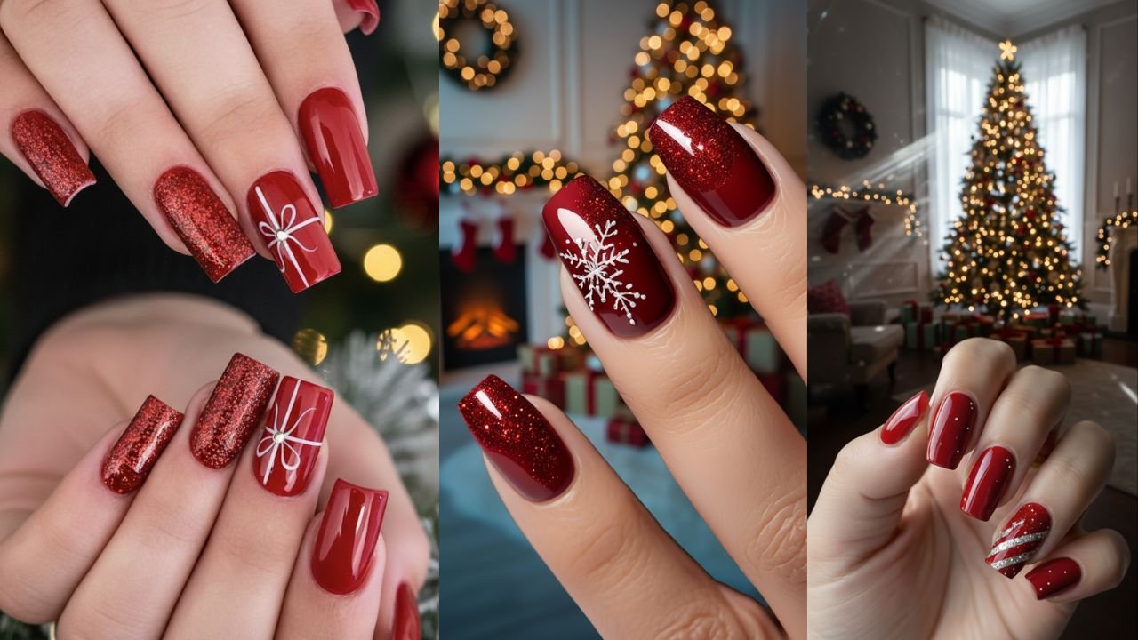 Red Holiday Nails