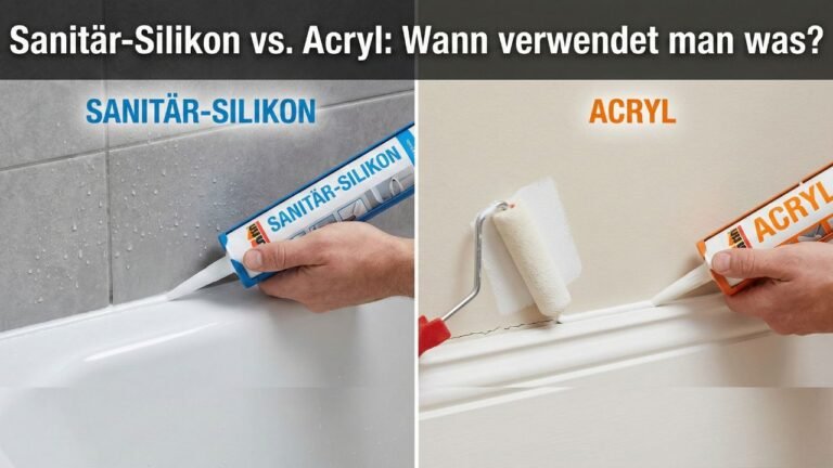 Sanitär-Silikon vs. Acryl