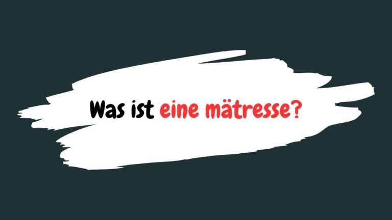 Was ist eine mätresse?