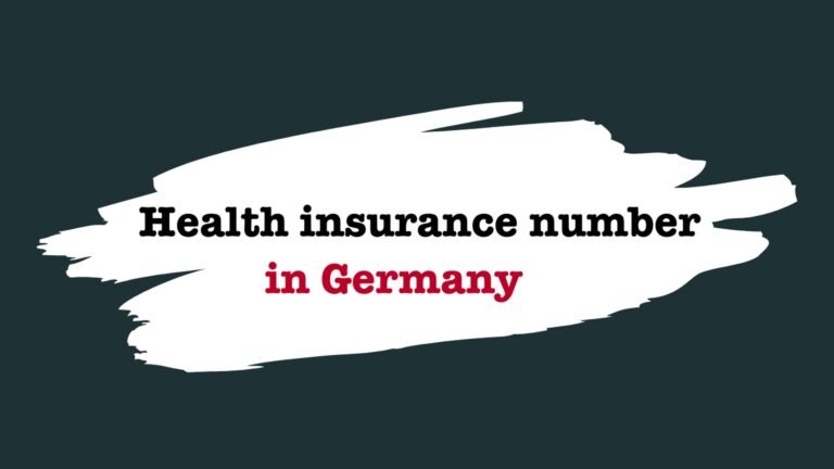 Health insurance number in Germany